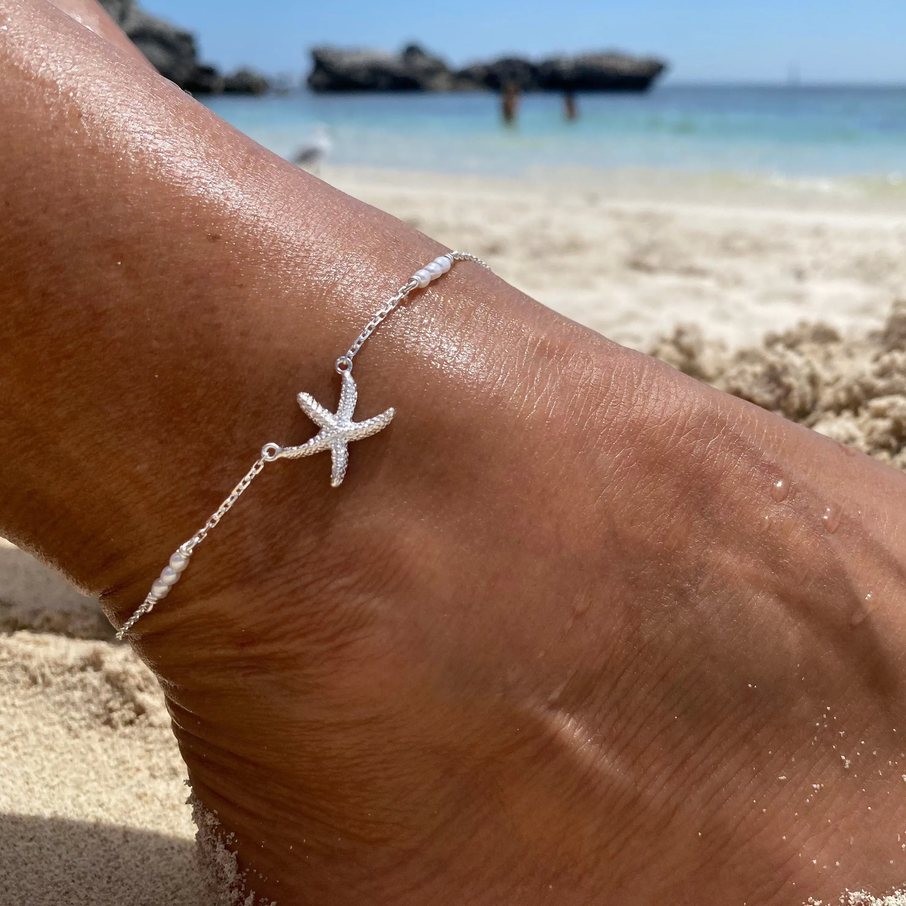 Starfish Anklet Silver