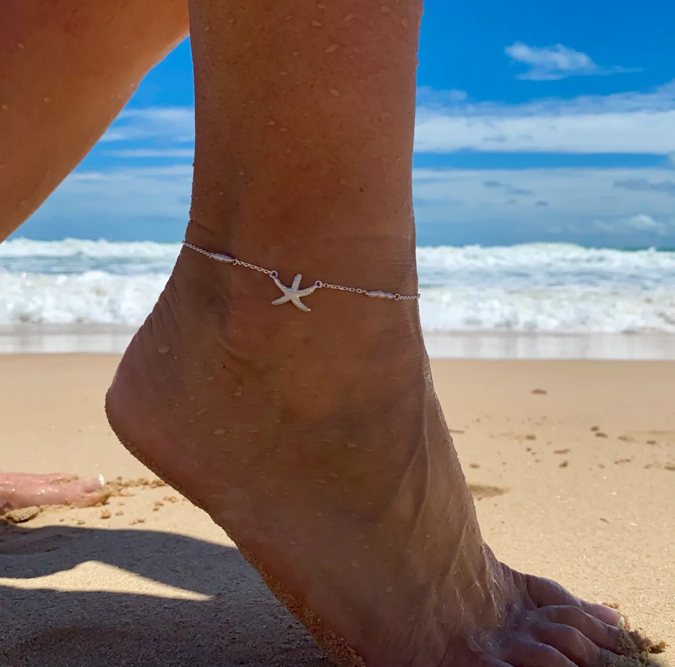 Starfish Anklet Silver