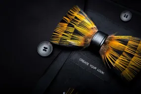 Trinidad Feather Bow Tie Set