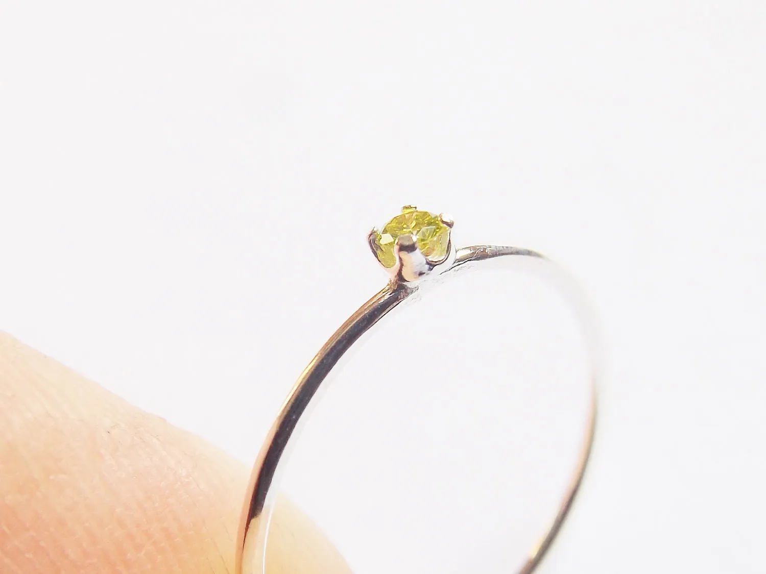 Yellow Diamond Ring, Genuine Diamond Ring, Yellow Diamond, Slim Ring, Minimalist Ring, Gift, Gemstone Ring, Tiny Diamond Ring, Diamond Ring